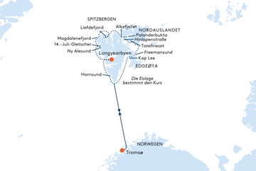 Longyearbyen nach Tromsø mit